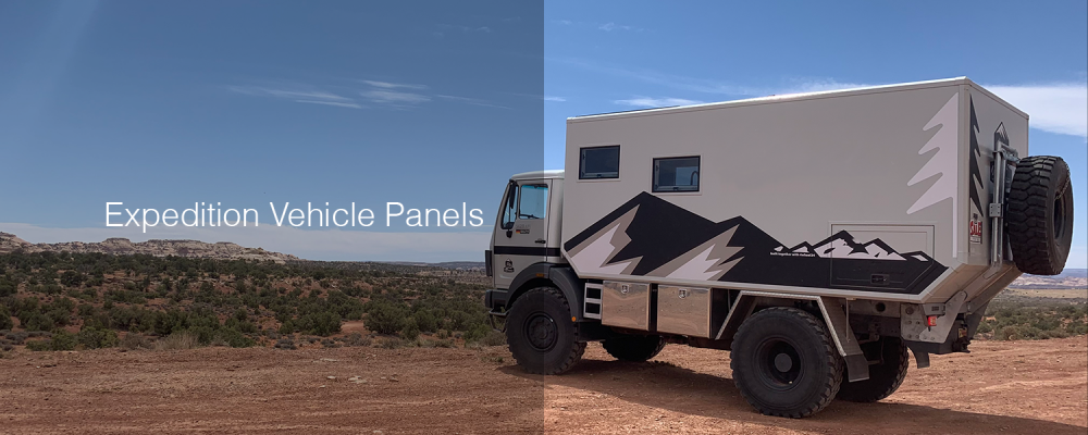 Expedition vehicles sandwich panels